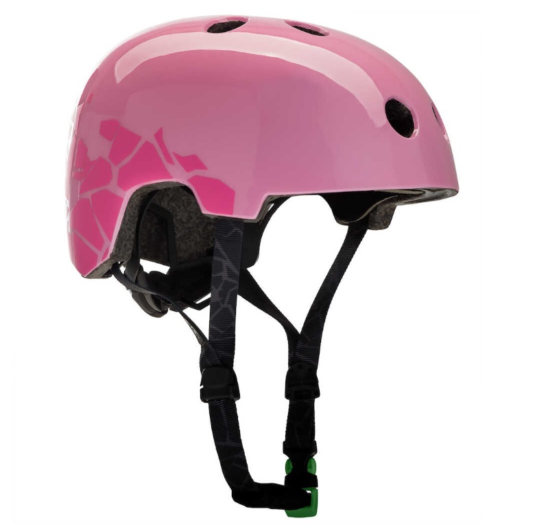 Tec LEX cykelhjälm med grönt spänne 48-52cm rosa
